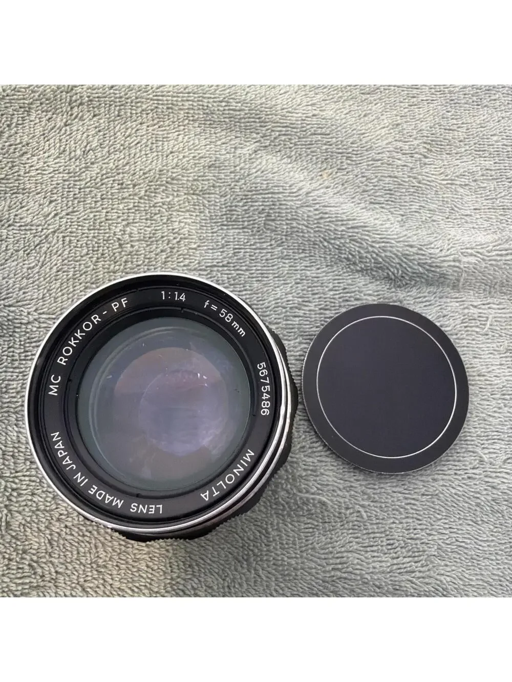 Minolta MC Rokkor-PF 58mm F1.4 Standard MF Lens / Good Working Condition. Caps - Picture 1 of 5